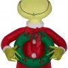 Gemmy Christmas Airblown Inflatable Grinch As Santa W/Wreath Dr. Seuss, 4 Ft Tall, Multicolored Coming Soon