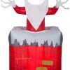 Gemmy Animated Christmas Airblown Inflatable Inflatable Jack Skellington In Chimney, 5.5 Ft Tall