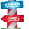 Coming Soon Gemmy Christmas Airblown Inflatable Candy Cane W/Stacking Signs, 8 Ft Tall, Multicolored