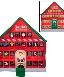 Gemmy Christmas Airblown Inflatable Inflatable Advent Calendar, 8 Ft Tall, Red