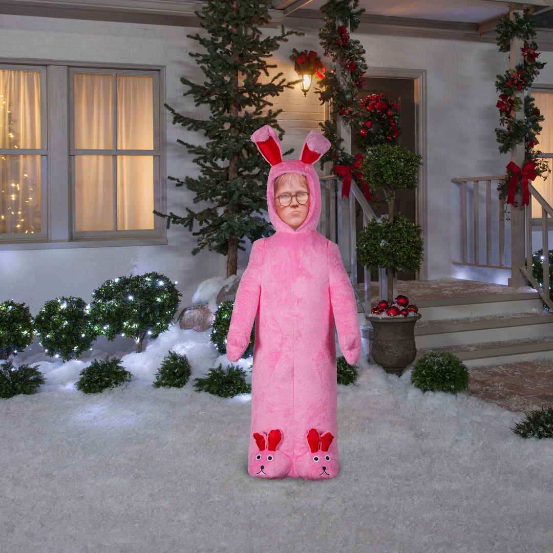 Gemmy Coming Soon 6' Photorealistic Airblown Ralphie W/Pink FuzzyPlush Bunny Suit 3 Gemmy Coming Soon 6' Photorealistic Airblown Ralphie W/Pink FuzzyPlush Bunny Suit