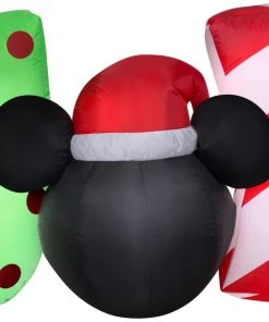 Gemmy Christmas Airblown Inflatable Inflatable Mickey Mouse "JOY" Sign, 2.5 Ft Tall, Black Coming Soon