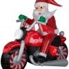 Gemmy Christmas Airblown Inflatable Inflatable Luxe Santa On Christmas Motorcycle, 5.5 Ft Tall, Red 2 Gemmy Christmas Airblown Inflatable Inflatable Luxe Santa On Christmas Motorcycle, 5.5 Ft Tall, Red
