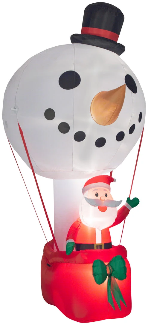 Gemmy Giant Christmas Airblown Inflatable Inflatable Snowman Hot Air Balloon With Santa, 12 Ft Tall 3 Gemmy Giant Christmas Airblown Inflatable Inflatable Snowman Hot Air Balloon With Santa, 12 Ft Tall