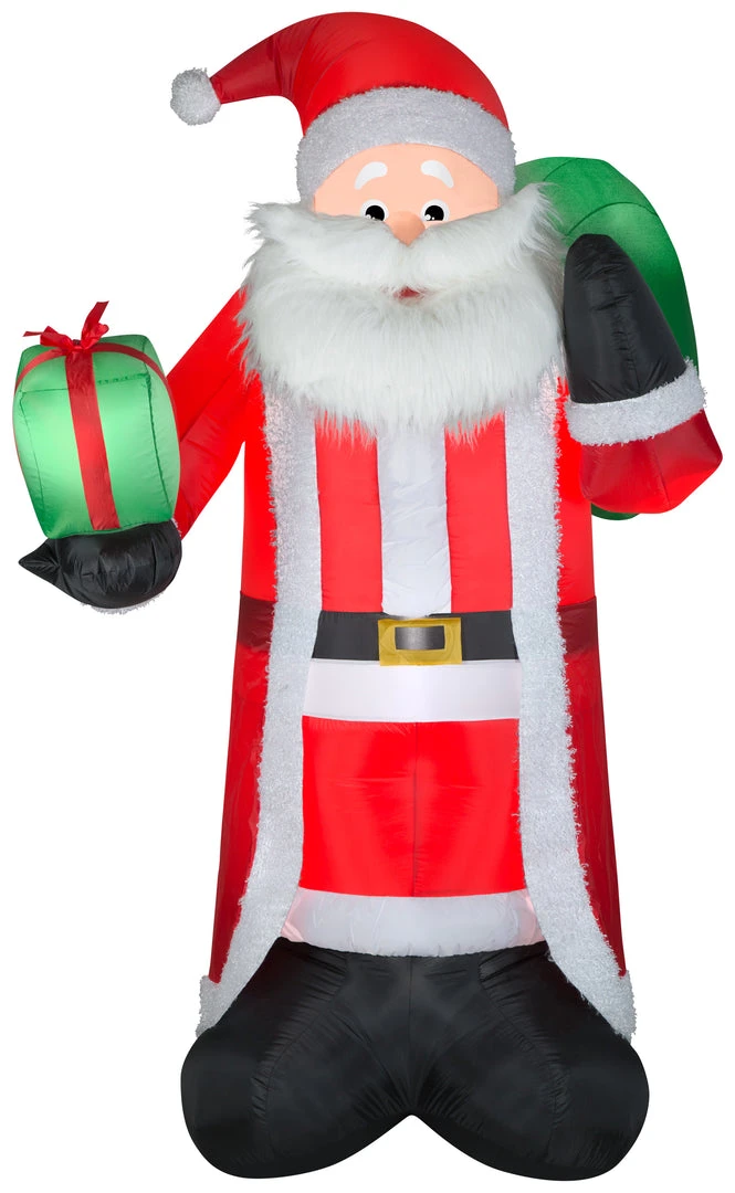 Gemmy Christmas Airblown Inflatable Mixed Media Santa, 8 Ft Tall, Multicolored 3 Gemmy Christmas Airblown Inflatable Mixed Media Santa, 8 Ft Tall, Multicolored