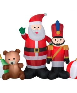 Seasons Inflatables Airblown Inflatable Santa And Toys Collection Scene