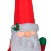 Gemmy Christmas Airblown Inflatable Mixed Media Gnome W/Curved Hat, 5 Ft Tall, Multicolored