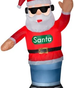 Seasons Inflatables Christmas Gemmy 6' Animated Airblown Inflatable Swaying Santa W/Headphones