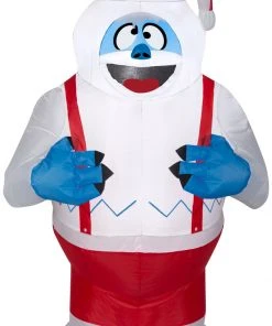 Coming Soon Gemmy Christmas Airblown Inflatable Bumble In Suspenders Rudolph, 3.5 Ft Tall, White