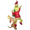 Seasons Inflatables Christmas Gemmy 6ft Airblown Inflatable Hanging Grinch W/Max-Grinch