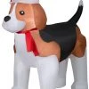 Gemmy Christmas Airblown Inflatable Inflatable Christmas Beagle, 5.5 Ft Tall, White