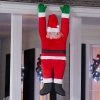 Gemmy 5.5' Season's Greeters-Santa Hanging From Gutter Christmas 2 Gemmy 5.5' Season's Greeters-Santa Hanging From Gutter Christmas