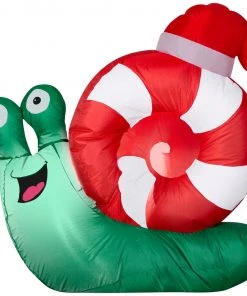 Gemmy Coming Soon 3' Airblown Snail Santa Christmas Inflatable