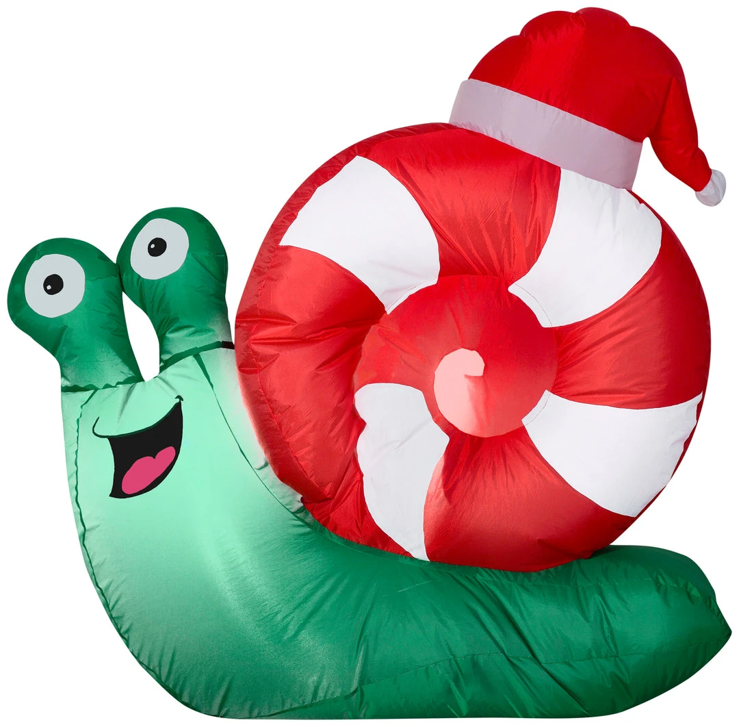 Gemmy Coming Soon 3' Airblown Snail Santa Christmas Inflatable 3 Gemmy Coming Soon 3' Airblown Snail Santa Christmas Inflatable
