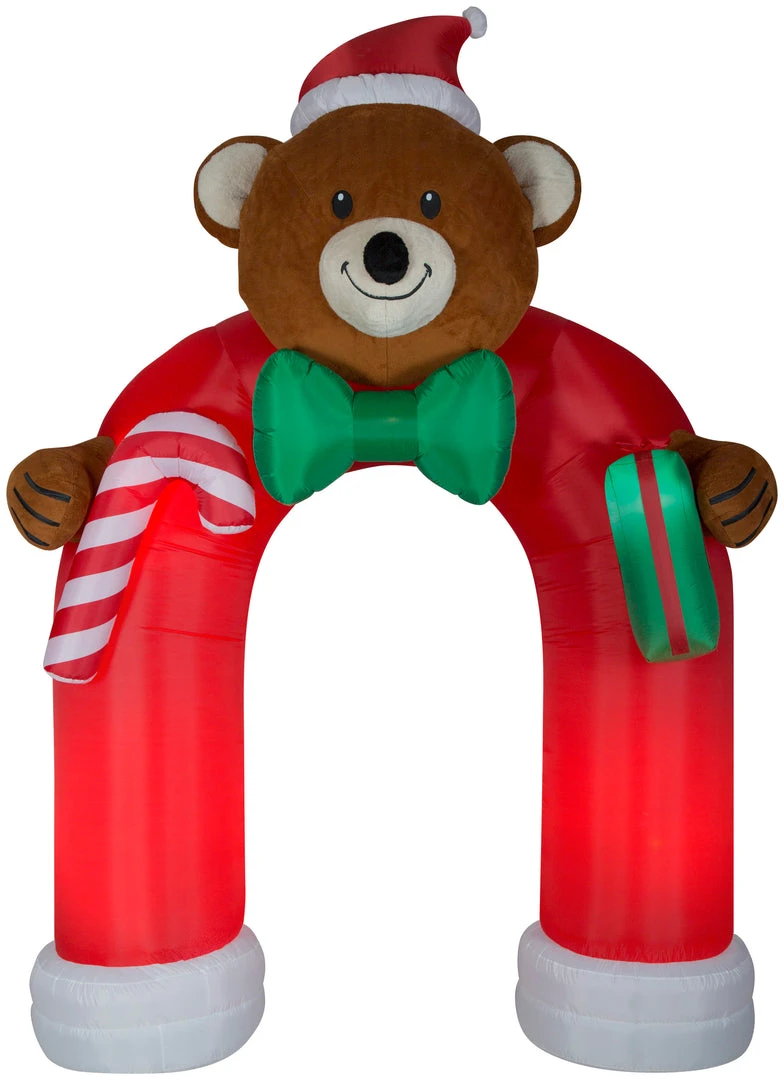 Gemmy 10.5' Archway Animated Airblown Wiggling Bear And Bow Tie Christmas Inflatable 3 Gemmy 10.5' Archway Animated Airblown Wiggling Bear And Bow Tie Christmas Inflatable