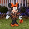 Gemmy Coming Soon 3.5' Airblown Minnie In Black And Orange Dress Halloween Inflatable