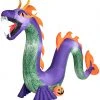 Gemmy Airblown Serpent W/Flaming Mouth Colossal, 10.5 Ft Tall, Purple Coming Soon