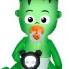Gemmy Animated Airblown Nom Nom Baby W/Pacifier, 5.5 Ft Tall, Green Halloween