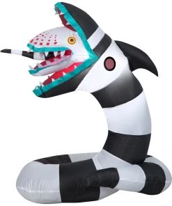 Halloween Gemmy Airblown Inflatable Beetlejuice Sandworm, 3 Ft Tall, Multicolored