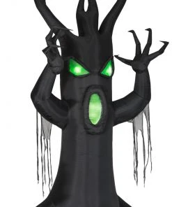 Gemmy Giant Airblown Inflatable Scary Tree, 12 Ft Tall, Black