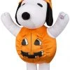Gemmy Small Side Stepper Snoopy As Pumpkin Peanuts