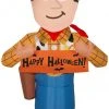 Gemmy 3.5' Airblown Woody W/Banner Disney Halloween Inflatable