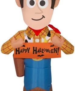Gemmy 3.5' Airblown Woody W/Banner Disney Halloween Inflatable