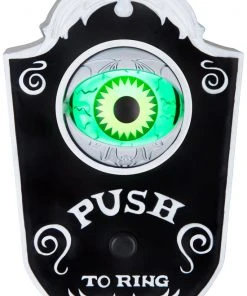 Props, Decor, And Lights Gemmy Animated Decor Doorbell Eyeball Black & White