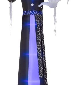 Halloween Gemmy Lightshow Airblown ShortCircuit Victorian Reaper Giant (Black Light) , 12 Ft Tall