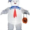Gemmy Airblown Stay Puft W/Pumpkin Tote Giant Ghostbusters , 10 Ft Tall Coming Soon