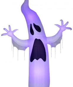 Halloween Gemmy Lightshow Airblown ShortCircuit Ghoul Ghost Giant (Black Light) , 12 Ft Tall