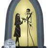 Gemmy Airblown Arch W/Jack And Sally Silhouettes, 7 Ft Tall, Grey Coming Soon