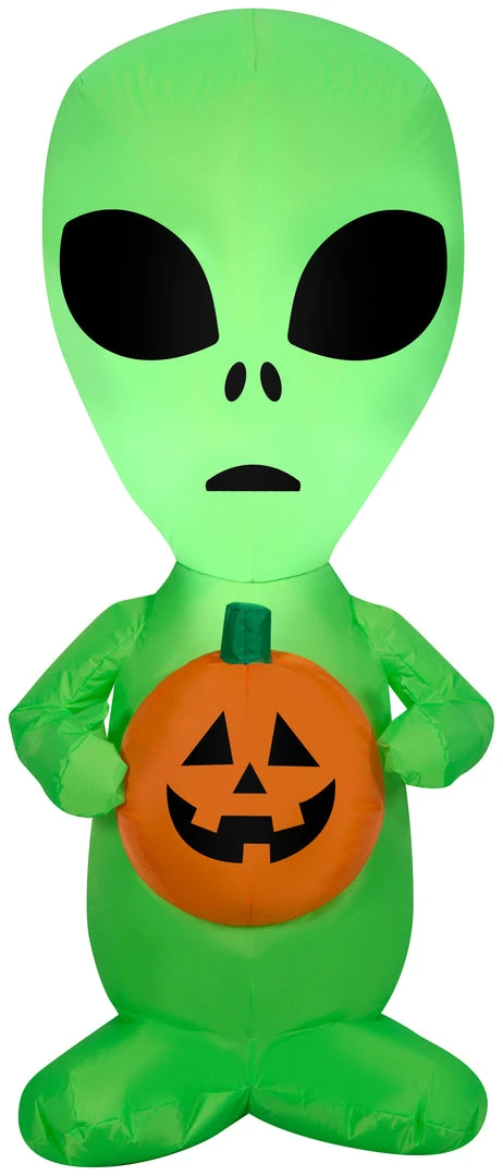 Gemmy Airblown Inflatable Alien, 3.5 Ft Tall, Green Halloween 3 Gemmy Airblown Inflatable Alien, 3.5 Ft Tall, Green Halloween