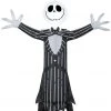 Halloween Gemmy Airblown Inflatable Hanging Jack Skellington, 4 Ft Tall, Black