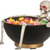 Coming Soon Gemmy Animated Candy Bowl Moving Jaw Skeleton W/Glowing Red Eyes