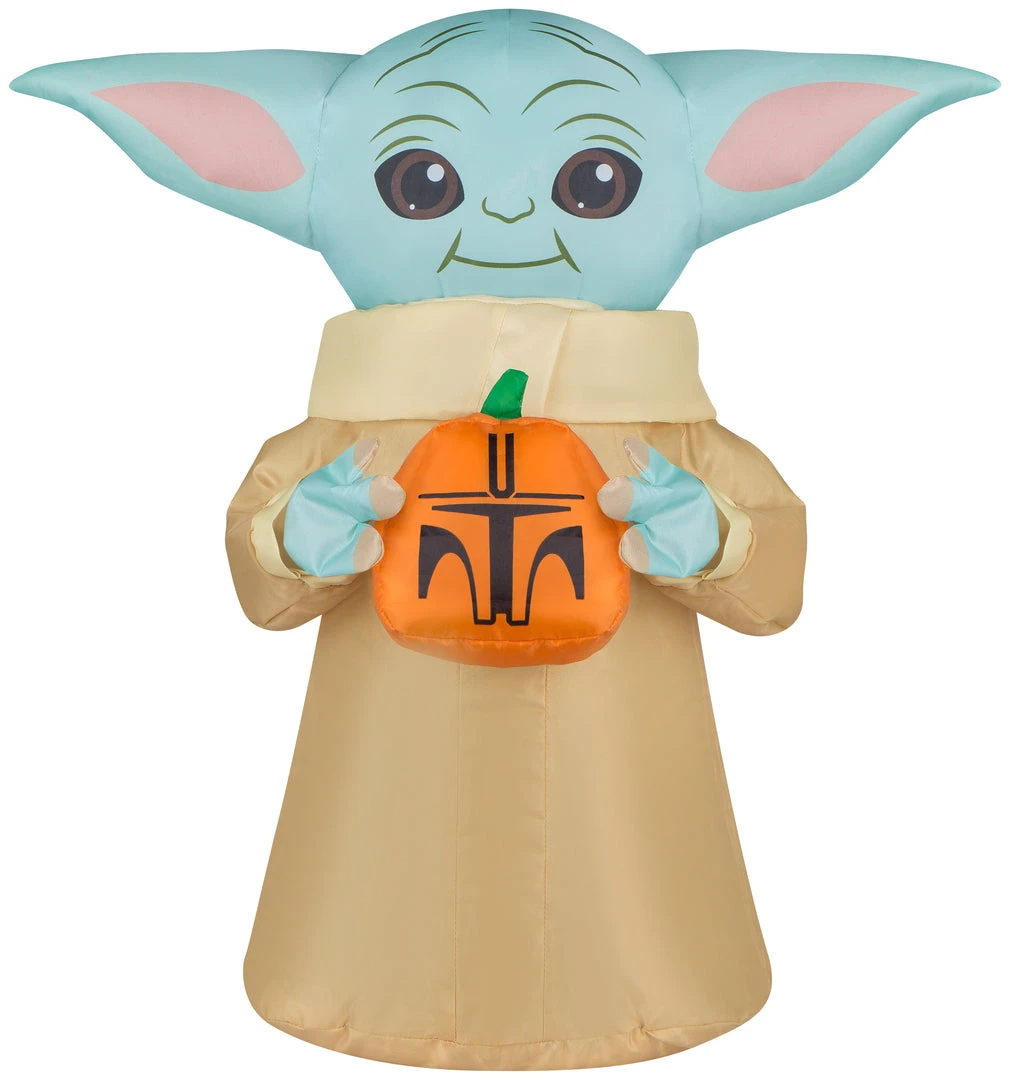 Gemmy Airdorable Airblown The Child W/Pumpkin Star Wars , 1.5 Ft Tall, Blue 3 Gemmy Airdorable Airblown The Child W/Pumpkin Star Wars , 1.5 Ft Tall, Blue