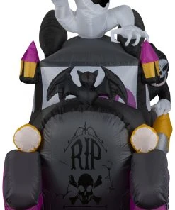 Coming Soon Gemmy Airblown Inflatable Hot Rod Vintage Hearse, 5.5 Ft Tall, Black