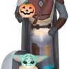 Coming Soon Gemmy Airblown Inflatable The Mandalorian And Grogu™ In Pod, 6.5 Ft Tall, Grey