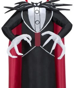 Coming Soon Gemmy Airblown Inflatable Jack Skellington As Vampire, 3.5 Ft Tall, Black