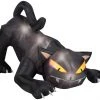Gemmy 6' Animated Airblown Black Cat W/Turning Head Halloween Inflatable