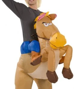 Gemmy Adult Inflatable Riding On Horse Halloween Costume