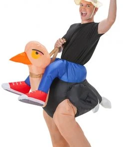 Gemmy Adult Inflatable Ollie Ostrich Halloween Costume