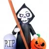 Occasions Halloween 5.5' Inflatable Reaper And Pumpkin Scene