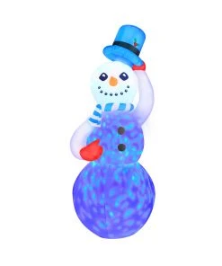 Occasions 7' Inflatable Swirling Lights Snowman With Tipping Hat