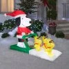 Seasons Inflatables Peanuts Santa Snoopy On Sled With Woodstock Airblown Inflatable Coming Soon