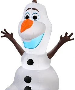 Gemmy Christmas Airblown Inflatable Olaf In Sitting Pose, 4 Ft Tall, White