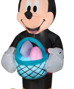 Gemmy Airblown Inflatable Mickey Mouse With Easter Basket, 3.5 Ft Tall