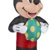 Gemmy Airdorable Airblown Easter Mickey Mouse W/Egg Disney, Black