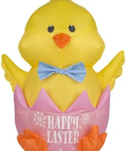 Gemmy Airdorable Airblown Easter Hatching Chick, Yellow