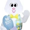 Gemmy 4 Ft Airblown Easter Bunny, White